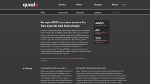 Latest quad9.net screenshot