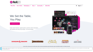 Latest roll20.net screenshot